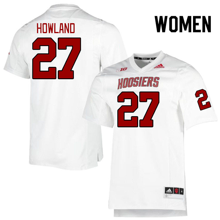 Women #27 Trent Howland Indiana Hoosiers College Football Jerseys Stitched-Retro
